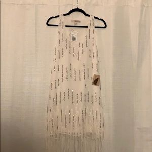 Ivory Sequin Flapper Dress